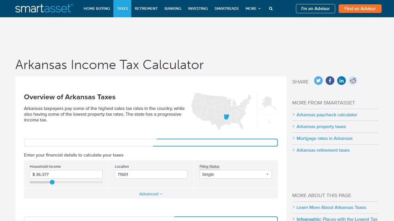 Arkansas Income Tax Calculator - SmartAsset