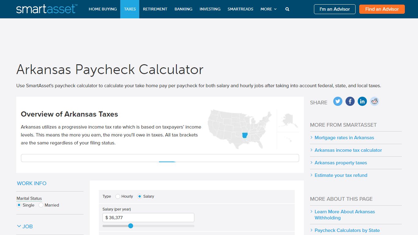 Arkansas Paycheck Calculator - SmartAsset